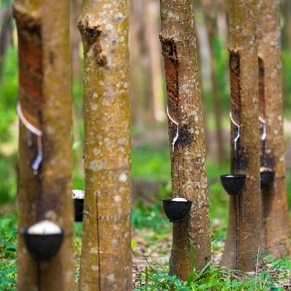Natural Rubber Tree Tapping
