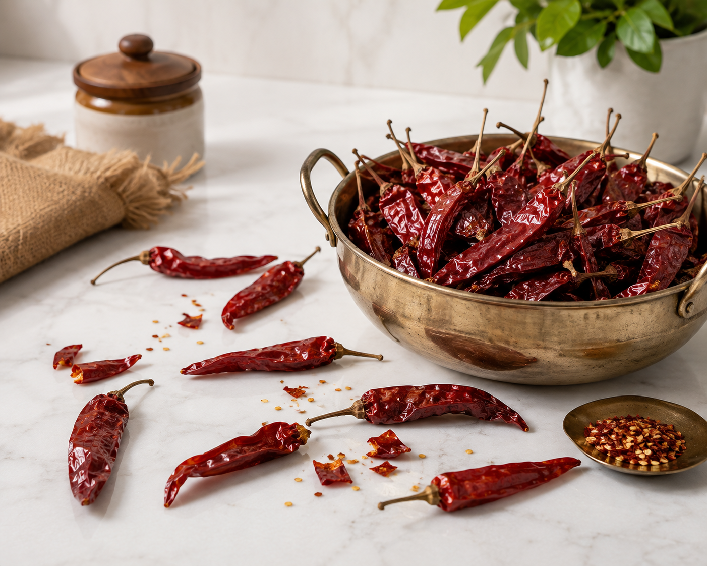 Dried Red Chilly with Stalks